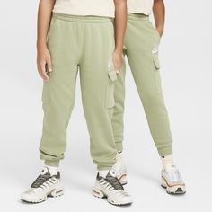 Keep all your treasures close with these Club Fleece Cargo Pants. Smooth on the outside, brushed soft on the inside, this lightweight fleece is an easy layer when you want a little extra warmth. So go ahead, wear them year-round—that's what they're made for! Nike Sportswear Club Fleece, Kid Lifestyle, Pants Cargo, Cargo Joggers, Jd Sports, Kids Nike, Go Ahead, White Style, Nike Sportswear