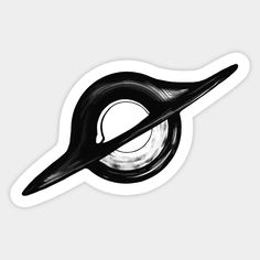 a black and white sticker with the letter o in it