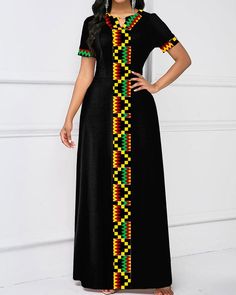 Africa Embroidery Woman Dresses, Elegant Multicolor Floor-length Kaftan, Multicolor Long Sleeve Ikat Print Kaftan, Long Sleeve Multicolor Ikat Print Kaftan, Multicolor Floral Print Long Sleeve Kaftan, Casual Outfit Inspiration, Photo Colour, African Clothing, African Print