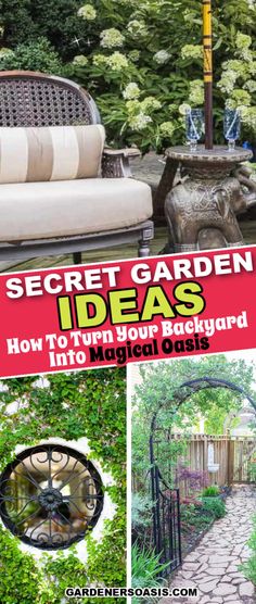 Secret Garden Ideas: How To Create A Magical Backyard Hidden Garden Secret Garden Ideas, Magical Backyard, Garden Patios, Charleston Gardens, Relaxing Backyard, Backyard Plan, Hidden Garden, Covered Garden, Most Beautiful Gardens