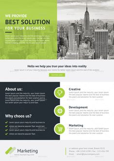 a green and black website design with the words, best solution for your business - web elements