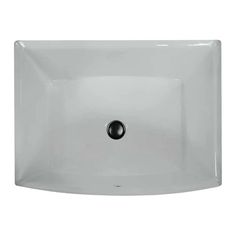 a square white sink on a white background