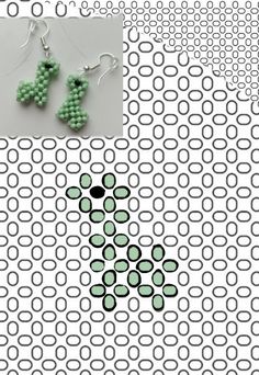 green beads are hanging from the side of a white background with black and gray circles