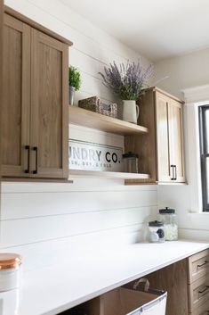 the kitchen is clean and ready to be used as a place for cooking or baking