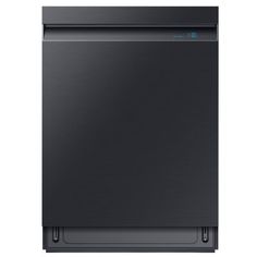 a black dishwasher on a white background