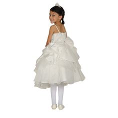 This amazing shiny dress will surely catch attention at the special event your daughter will attend. Elegant, stunning formal 2 piece set includes a taffeta organza dress and a satin bolero with detailing in rhinestone beads. A great choice for Holy Communion! Shiny Dresses, Organza Dress, Holy Communion, Rhinestone Bead, Special Events, Ballet Skirt, Satin, Couture