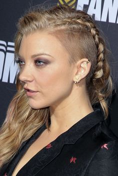 Funk Hairstyle, Half Shaved Head, Trendy We Fryzurach, Half Shaved, Viking Hair, Natalie Dormer, Funky Hairstyles