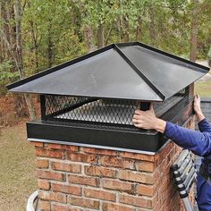 Diy Chimney, Diy Patio Ideas, Diy Patio Cover, Chimney Cap, Chimney Sweep, Diy Pool, Patio Diy