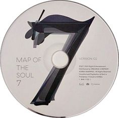 the cd cover for map of the soul 7, which features an image of a stylized figure