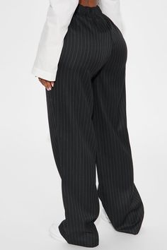 Available In Black. Trouser Pant Elastic Waistband Drawstring Pinstripe Non Stretch Pair With "Office Mood Pinstripe Blazer" 98% Polyester 2% Spandex Imported | Office Mood Pinstripe Trouser in Black size 3X by Fashion Nova Women's Office, Pinstripe Blazer, Womens Office, Trouser Pants, Black Fashion, Fashion Nova, Pants For Women, Trousers, Size Medium