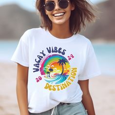 Vacation T Shirts Vacation Vibes Shirt Beach Vacation T-Shirts Vacation Tee Group Vacation Shirts Custom Destination T Shirts Summer Shirt Topical Island Beach T-Shirt Any Destination T-shirt Vacay T-shirt Vacay shirt personalized Tavel t-shirts personalized vacation shirts custom vacation shirts custom travel shirts customized vacation t-shirts Custom Destination tropical vacation themed T shirt perfect for family vacation, group vacations, friends vacations,  girls trips, or for everyday wear Vacation T Shirts, Group Vacation Shirts, Group Vacation, Girls Trips, Friend Vacation, Cricut Shirts, Vacation Vibes, Shirts Summer, Beach T Shirts