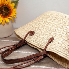 IN STOCK. SHIPPING FROM LOS ANGELES. FAST PROCESSING. An artisanal basket of hand-woven straw basket bag. Perfect for this summer! Shoulder or top handle carry. Color: Natural White Size: 50cm wide opening x 25cm tall (20in x 10in) Designer Style ID: 8359 Natural Bucket Straw Bag With Large Capacity, Summer Travel Straw Hat Handwoven, Large Capacity Straw Beach Bag, Casual Woven Bucket Straw Hat, Summer Handwoven Straw Hat For Travel, Large Capacity Natural Straw Bucket Bag, Large Capacity Straw Bucket Bag, Handwoven Summer Straw Hat For Travel, Natural Color Large Capacity Bucket Straw Bag