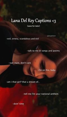 lana del ray captions 3 saver for later cover art and text by the author