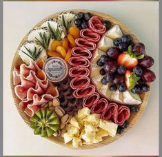 a platter filled with different types of food