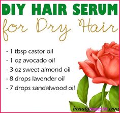 Hair Serum For Dry Hair, Hair Serum Recipe, Diy Hair Serum, Natural Beauty Hacks, Low Porosity Hair Products, Long Healthy Hair