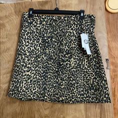 New Skirt With Tags Animal Print High Waist Leopard Print Skirt For Fall, Trendy Leopard Print Lined Skirt, Casual Leopard Print Pencil Skirt, Leopard Print Mini Skirt For Fall, Leopard Print Lined Skirt For Night Out, Stretch Leopard Print Mini Skirt, Bohemian Maxi Skirt, Black Lace Skirt, Striped Maxi Skirts