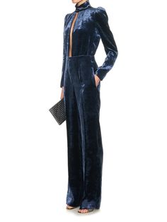 Safety-pin velvet jumpsuit | Sonia Rykiel | MATCHESFASHION.COM UK Sage Archetype, Venus Fashion, Velvet Jumpsuit, Fashion Attire, Sonia Rykiel, Fashion Line, Bohemian Clothes, Elegant Outfit