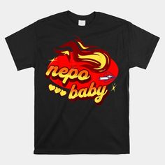 a black t - shirt with the words pepo baby on it