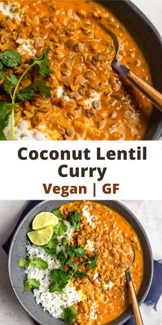 Creamy coconut lentil curry Vegan Red Lentils Recipe, Healthy Creative Recipes, Vegan Lentil Curry, Red Lentil Recipes, Coconut Lentil Curry, Lentil Curry Recipes, Homemade Naan, Healthy Grains, Lentil Curry