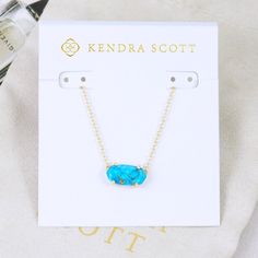 Nwot Kendra Scott Ever Necklace. Please Note Due To The Natural Material, None Of The Stones Will Be The Same, Texture And Color Will Slightly Vary. I Will Not Accept An Offer For A Bundle Deal, 15% Discount Will Apply Automatically. - Turquoise Bronze Viended - Chain: 15" + 2" Extension; - Gold Plated - Lobster Clasp Brand New With Card And Pouch, No Gift Box. Please Check My Store For Other Colors And Styles!! Gold Turquoise Jewelry, Turquoise Kendra Scott Necklace, Light Blue Kendra Scott Necklace, Navy Kendra Scott Necklace, Blue Kendra Scott Necklace, Kendra Scott Turquoise, Kendra Scott Necklace Elisa, List Inspiration, Turquoise Necklaces