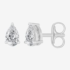 Features: Certified DiamondsDiamond Clarity: Si1-Si2Earring Back: FrictionSetting: ProngShape: PearStone Cut: PearDiamond Color: H-IMetal Color: WhiteEarring Length: 5.3mmEarring Width: 3.2mmRounded Carat Weight: 1/2 Ct. T.w.Care: Wipe CleanStone Type: 2 Lab Grown DiamondAuthenticity: Lab Grown DiamondBirthstone: April BirthstoneEarrings Style: Stud Earrings, Solitaire EarringsMetal: 14k White GoldCountry of Origin: Imported Classic White Gold Teardrop Diamond Earrings, Timeless Pear-shaped Earrings With Prong Setting, Classic Pear-shaped White Gold Diamond Earrings, White Pear-shaped Earrings With Prong Setting, Classic Teardrop Diamond Earrings For Anniversary, Classic Teardrop Brilliant Cut Earrings, White Gold Pear-shaped Brilliant Cut Earrings, White Gold Pear Shaped Brilliant Cut Earrings, Pear-shaped Brilliant Cut White Gold Earrings