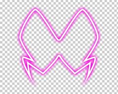 pink neon sign with an arrow in the middle, on a transparent background png clipart