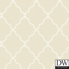 a yellow and white wallpaper with an intricate pattern