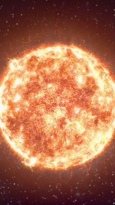 an artist's impression of the sun in space