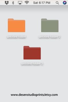 an image of folders with different colors and sizes on the screenshote screen