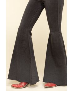 Free People Women's Black Just Float on Flare Jeans, Black Mid-rise Dark Wash Flares With Frayed Hem, Dark Wash Flares With Frayed Hem For Fall, Chic Flares With Frayed Hem For Fall, Mid-rise Washed Black Bottoms With Frayed Hem, Casual Dark Wash Flares With Frayed Hem, Dark Wash Full Length Flares With Frayed Hem, Dark Wash Full-length Flares With Frayed Hem, Trendy Dark Wash Flares With Frayed Hem, High Waist Flares With Frayed Hem For Fall