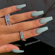 Acrylic Nail Designs Milky White, Full Color Acrylic Nails, Simple Acrylic Nails Coffin, Matte Color Nails, Matt Nails Design, Matte Summer Nails, Euro Nails, Simple Coffin Nails, Ballerina Acrylic Nails