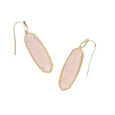 Add a touch of elegance to any look with the Eleanor Small Drop Earrings. Versatile and lightweight, this darling pair can easily be dressed up or down for a sophisticated, contemporary look. Designer, founder, and philanthropist Kendra Scott started her company in 2002, just three months after her first son was born. Her commitment to innovation, quality, customer service, and detail has taken her from a small startup to a billion-dollar brand. Kendra Scott is known for its design and material Elegant Blush Earrings, Elegant Pink Gold Jewelry With Ear Wire, Chic Formal Pink Jewelry, Elegant Pink Earrings With Ear Wire, Chic Pink Earrings For Formal Occasions, Harlow Necklace, Simple Studs, Rose Quartz Color, Kendra Scott Bracelet