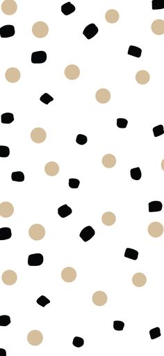 black and white polka dot pattern with beige dots on the bottom right corner, in an off - white background