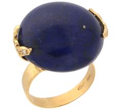 18 karat yellow gold cocktail ring. Handmade by our artisans assembled with lapis lazuli and diamonds. Ring total weight 15.40 grams Diamonds weight 0.05 karat Lapis lazuli weight 8.50 grams Ring size 16.50 Ita 7.75 Us (all rings are can be resized) Yellow Gold Cocktail Ring, Lapis Ring, Gold Cocktail Ring, Gold Cocktail, Real Jewelry, Lapis Lazuli Stone, Diamonds Ring, Diamond Cocktail Rings, Tiffany And Co