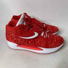 Up For Sale Is A Pair Of Brand New Nike Kd14 Basketball Shoes In Size 15. They Come Without The Box But Are New And Unused. 100% Authentic. Thanks For Your Interest! Red Breathable Slip-on Running Shoes, University Red High-top Breathable Basketball Shoes, University Red Lace-up Basketball Shoes With Rubber Sole, Red Breathable Sneakers With Round Toe, Nike Low-top Basketball Shoes With Red Sole, University Red Low-top Breathable Sneakers, Mid-top Synthetic Basketball Shoes With Red Sole, Mid-top Basketball Shoes With Red Sole, Red Low-top Basketball Shoes With Rubber Sole