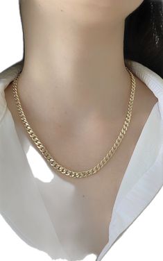 Formal Cuban Link Chain Necklace, Elegant Gold Chain Cuban Link Necklace, Elegant Cuban Link Necklace As A Gift, Elegant Gold Chain Necklace With Cuban Link, Elegant Necklace With Gold Cuban Link Chain, Elegant Tarnish Resistant Cuban Link Necklace, Elegant Curb Chain Necklace, Elegant Gold-plated Cuban Link Necklace, Elegant Cuban Link Chain Necklace As Gift