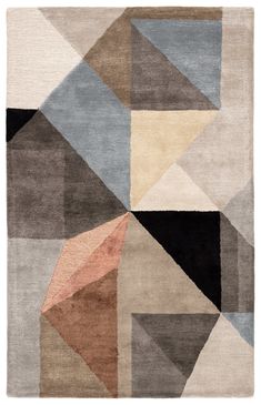 Syntax SYN02 Scalene Gray/Blue Rug - Rug & Home Unique Area Rugs, Jaipur Rugs, Blue Grey Rug, Area Rug Design, Jaipur Living, Rug Direct, Rug Ideas, Syntax, Blue Area Rug