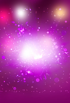 an abstract purple background with bright lights and confetti