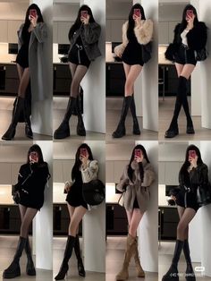 casual outfits, classy outfits, cute outfit, edgy aesthetic Outfit Inspo Aesthetic Baddie, Black Coquette Outfit, Girly Edgy Outfits, Stocking Outfit, Modeling Outfits