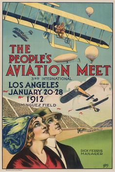 an advertisement for the people's aviation meet