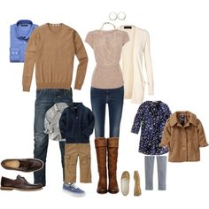 some clothes and shoes are arranged in the shape of a woman's wardrobe, including sweater