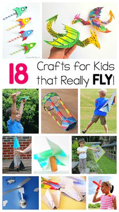 Airplane Crafts For Kids, Diy Kites, Easy Arts And Crafts, Crafts For Boys, Paper Airplanes, Fun For Kids, Crafts For Kids To Make, Fun Craft, Camping Crafts