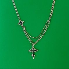 Stand Out On The Streets With Our Cross Pendant Necklace! Perfect For Men And Women Who Love Streetwear And Hip Hop Style. Unisex Design Makes It Versatile For All. Show Off Your Unique Style With This Eye-Catching Accessory. Necklace Size: 19.0"+2.0" Extension Chain, Chain Width 4 Mm. Gothic Black Necklace With Silver Chain, Punk Black Jewelry With Silver Chain, Nickel-free Black Punk Necklaces, Nickel-free Black Punk Necklace, Black Nickel-free Punk Necklaces, Black Nickel-free Punk Necklace, Black Cross Jewelry For Streetwear, Black Necklace With Adjustable Chain For Streetwear, Nickel-free Black Jewelry For Streetwear