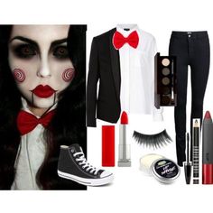 Halloween Saw Costume, Saw Girl Costume, Girl Jigsaw Costume, Saw Costume, Saw Makeup, Jigsaw Makeup