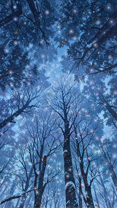 Winter's tales❄️ Winter Wallpaper Illustration, Winter Abstract Wallpaper, Cute Phone Backgrounds Winter, Winter Fantasy Wallpaper, Pretty Winter Wallpapers, Winter Scene Wallpaper, Winter Japan Wallpaper, Winter Tree Aesthetic, Winter Wonderland Landscape