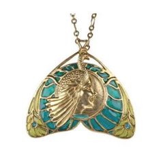 Peacock Maiden Necklace - Magick Magick.com Peacock Jewelry, Peacock Necklace, Pewter Jewelry, Peacock Pendant, Jewelry Elegant, The Peacock, Art Nouveau Jewelry, Vintage Style Jewellery, Medallion Necklace