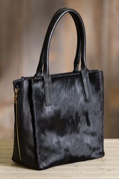 Bonnie Expandable Cowhide Leather Tote Bag | Overland Tote Leather Bag, Leather Tutorial, Business Travel Bag, Cowhide Handbags, Fur Bag, Cow Skin, Handbag Heaven, Cute Purses, Tote Bag Pattern