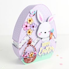 an easter egg with a bunny on it