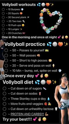 a woman in white shorts standing next to a black background with the words volleyball workouts