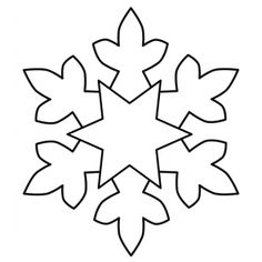 a snowflake is shown in black and white